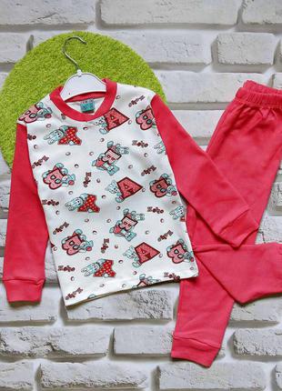 Трикотажные пижамы для девочек 4-7 лет