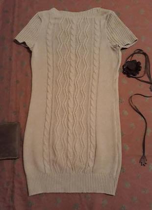Платье свитер вязаное