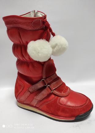 Распродажа !!! зимние кожаные сапоги ботинки для девочки tiflani овчина1 фото