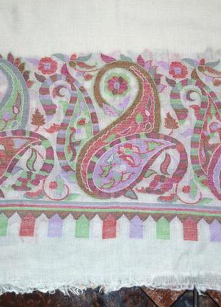 Шарф-палантин з тонкої вовни з віскозою, 205*80см