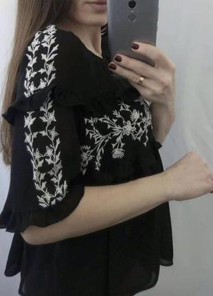 Вышивка zara блуза с вышивкой2 фото
