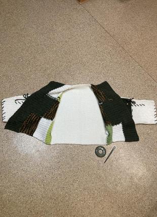 Оригінальний вязаний кардиган, в'язана кофта, в'язаний светр4 фото