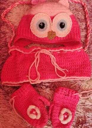 Комплект шапка+снуд+рукавички