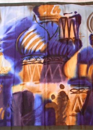 Брендовый  шелковый подписной платок costantino roma италия 87*89см