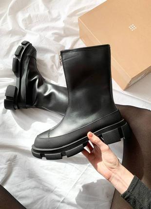 Черевики both x lost general zipped leather black черевики