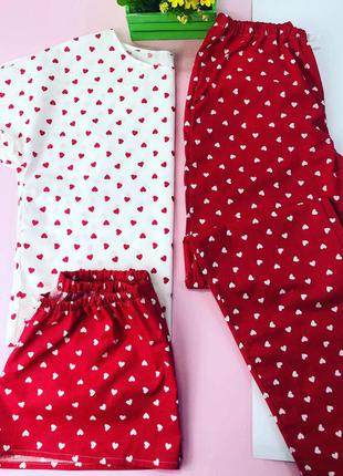 Женская хлопковая пижама для сна и дома комплект женский