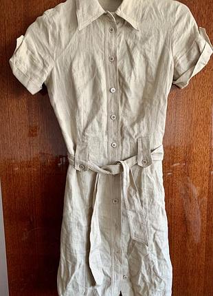 Платье сарафан 100% лен