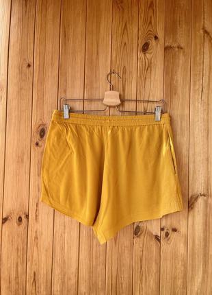 Жёлтые горчичные шорты вискоза свободные h&m летние шортики желтые5 фото