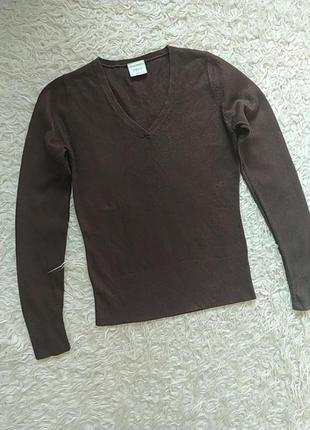 Базовый пуловер шоколадного цвета2 фото