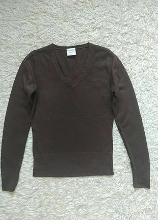 Базовый пуловер шоколадного цвета