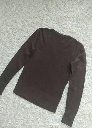 Базовый пуловер шоколадного цвета5 фото