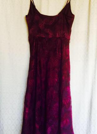 Новое платье сарафан миди цвета марсала,размер-s/83 фото