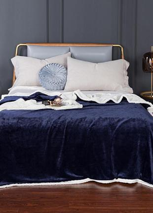 Плед микрофибра "homytex" синий