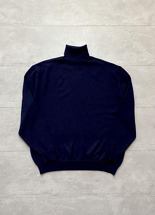 Мужской гольф l - xl синий водолазка кофта свитер чорный