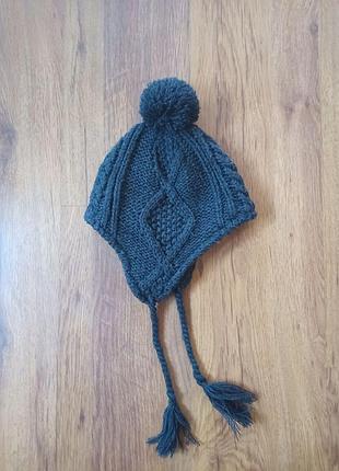 Шапка теплая pieces, серая