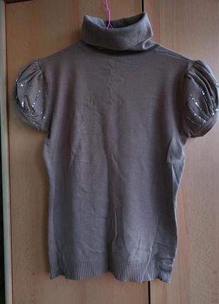 Свитер с коротким рукавом фонариком. турция. р.42(xs)-44(s)-46(m)2 фото