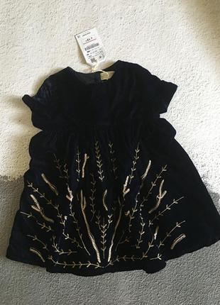 Нарядное платье zara (2-3 года) 98 рост2 фото
