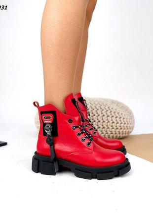 Ботинки =step, красный, натуральная кожа, деми /зима4 фото