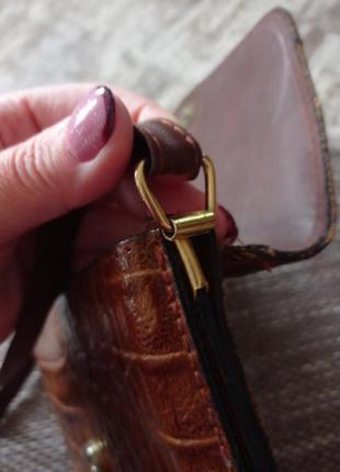 Вінтажна шкіряна сумочка крос боді від бренду la toscana італія 100%оригінал4 фото