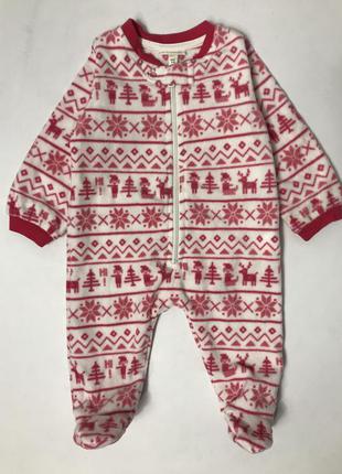 Флісовий чоловічок піжама на дівчинку ovs