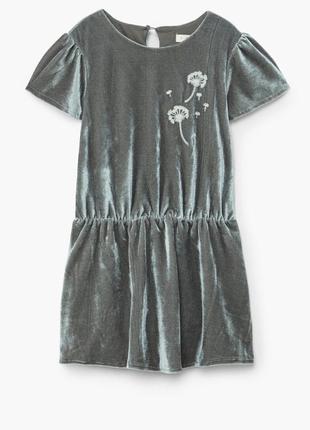 Бархатное платье mango размер 6-7 лет (30277687)