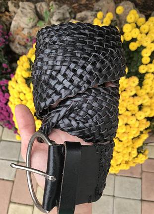 Плетений шкіряний пояс gap