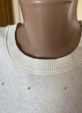 Нарядная  базовая тёплая нежнейшая шерсть мериноса+кашемир кофта свитер джемпер3 фото