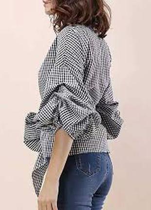 Шикарная блуза на запах#рукава буфы