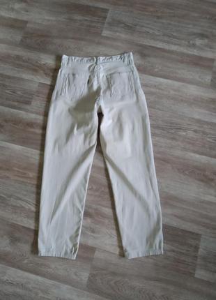 Натуральные светлые по типу мом котоновые брюки 40/l  teddy's jeans5 фото