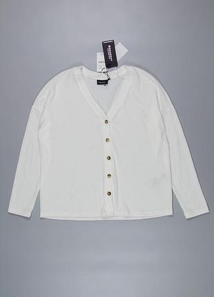 Белоснежная, женская кофта на пуговицах, oversize. broadway