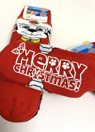Набор тёплых новогодних носочков с героями мультфильма «щенячий патруль»❤️2 фото