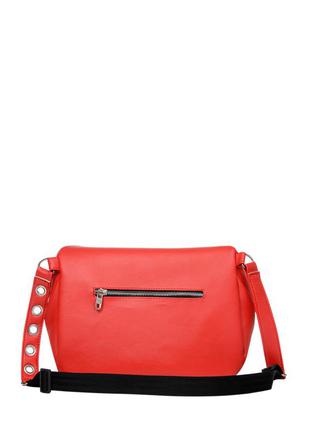 Вместительная удобная красная яркая сумка через плечо кроссбоди для девушек3 фото