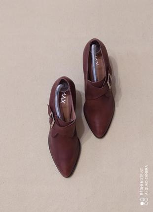 Шкіряні туфлі/ботильйони від max3 фото