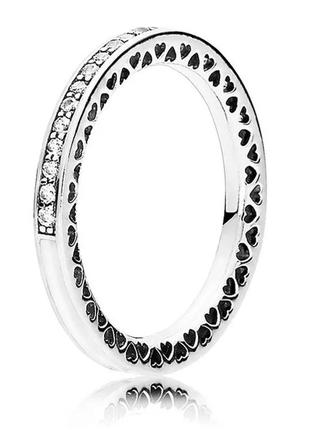 Серебряное кольцо пандора с белом эмалью и камнями камушками новое с биркой серебро проба 925 191011cz6 фото