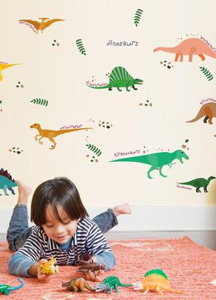 Детская интерьерная наклейка динозавры