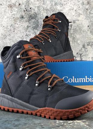 Мужские высокие ботинки columbia fairbanks omni-heat graphite dark adobe (оригинал)