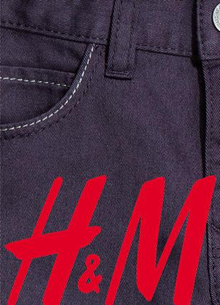 Джинси бавовняні фіолетові для хлопчиків 2-5 років h&m швеція1 фото