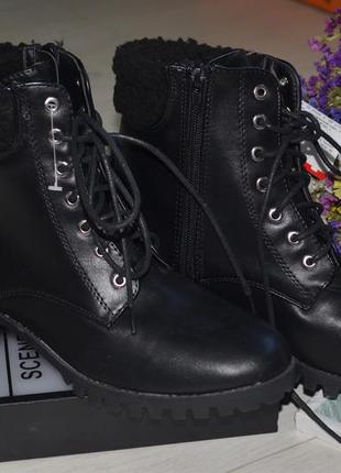 38 размер новые фирменные демисезонные сапоги ботинки на шнурках стильной девушке house4 фото