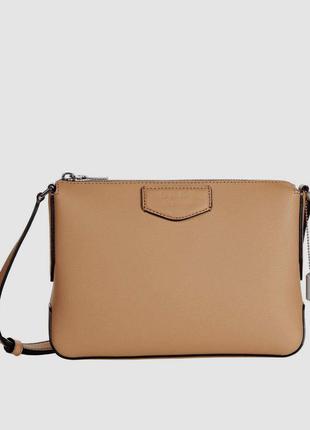 Сумка кроссбоди кожаная dkny sullivan top zip crossbody bag r83e8821 оригинал