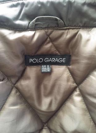 Чоловічий пуховик куртка кольору хакі polo garage м4 фото