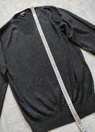 Мужской шерстяной пуловер кофта темно-серого цвета4 фото