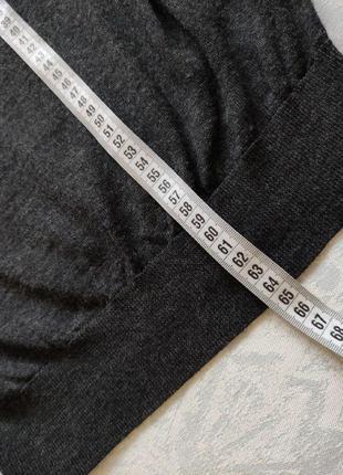 Мужской шерстяной пуловер кофта темно-серого цвета5 фото