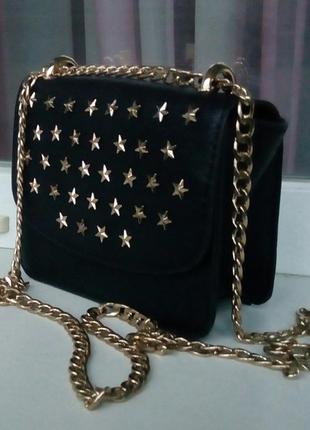 Стильна сумка cross-body із зірками zara.5 фото