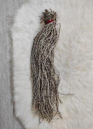 Комплект набор искусственных волос для косичек плетения заплетания блонд шатен белые коричневые