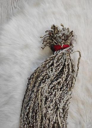 Комплект набор искусственных волос для косичек плетения заплетания блонд шатен белые коричневые