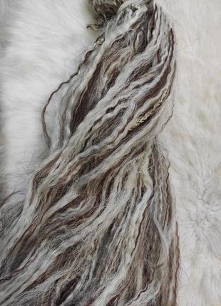 Комплект набор искусственных волос для косичек плетения заплетания блонд шатен белые коричневые