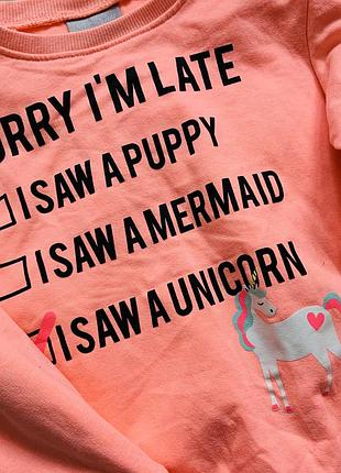 Гарний стильний світшот matalan дівчинці 7 років 2