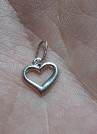 Серебряная подвеска маленькое сердце