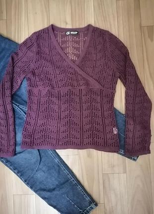 Красивая, ажурная, вязаная кофточка.