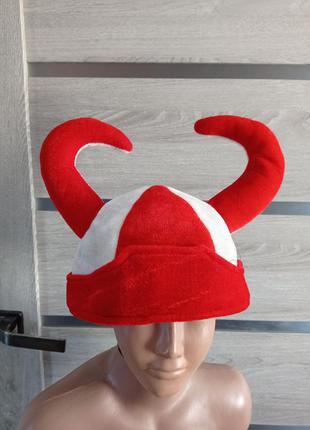 Карнавальный костюм шапка шлем  викинг универсальный размер1 фото